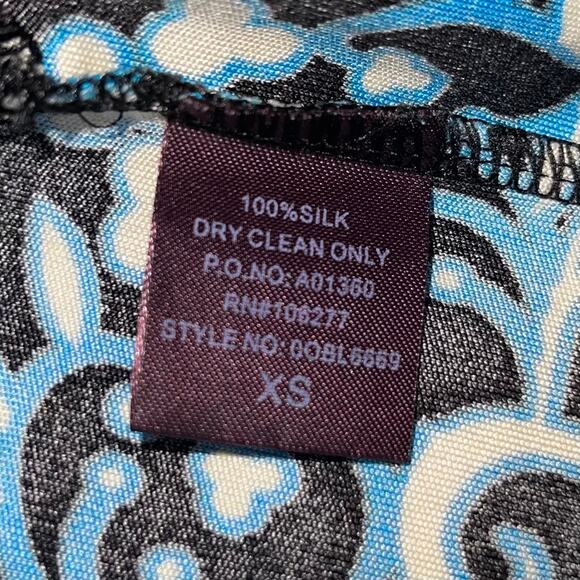 Hale Bob Silk Dress Velvet Burnout Bell Sleeves - Picture 10 of 11